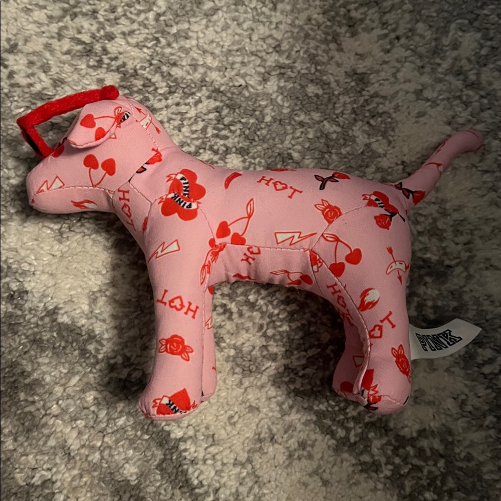 Victoria’s Secret PINK Valentine’s Day mini dog, pink with heart glasses NWOT! - Picture 2 of 5